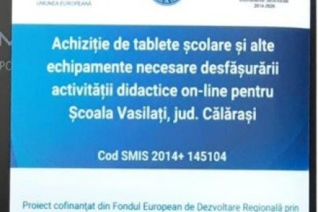 Proiectul Tablete Scolare